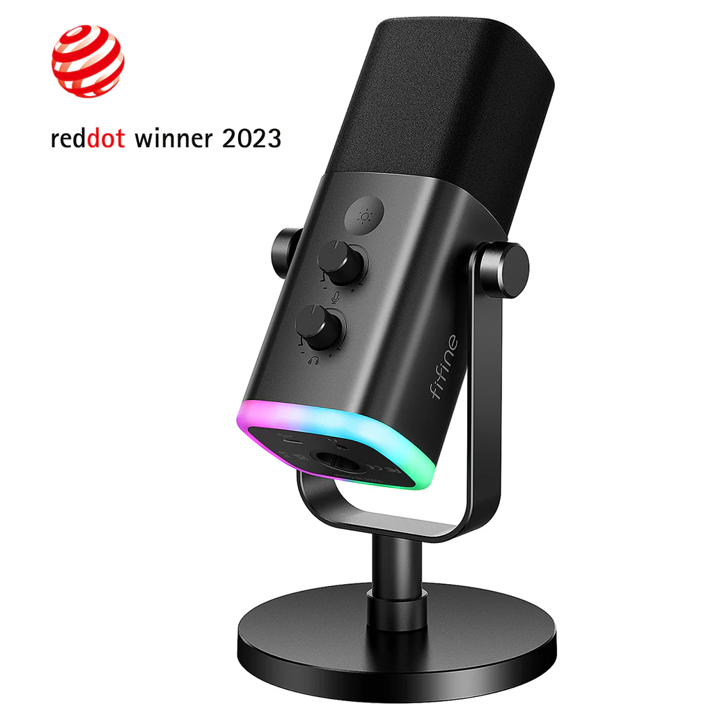 Fifine Ampligame AM8 RGB USB, XLR Dynamic Mic With Touch-mute Fifine Ampligame AM8 RGB USB, XLR Dynamic Mic With Touch-mute